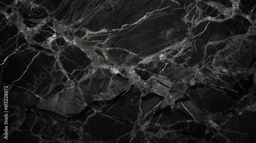 A seamless black and white marble texture background. Generative ai
