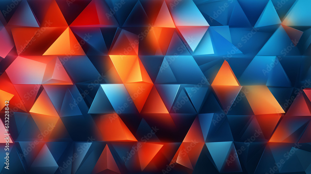 Colorful triangles creating an abstract background. Generative ai Colorful triangles creating an abstract background. Generative ai