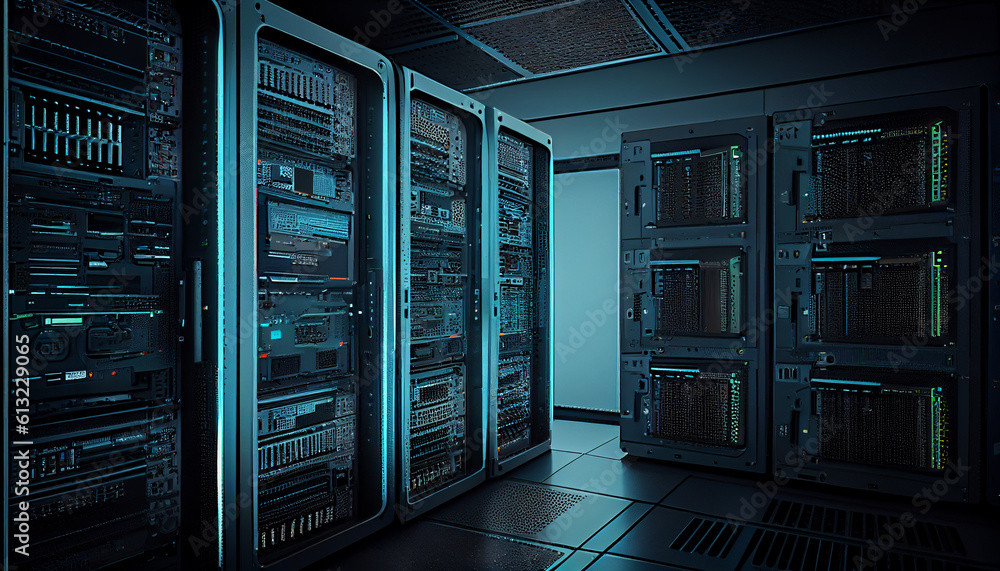 Data Center created with Generative AI technology Data Center created with Generative AI technology