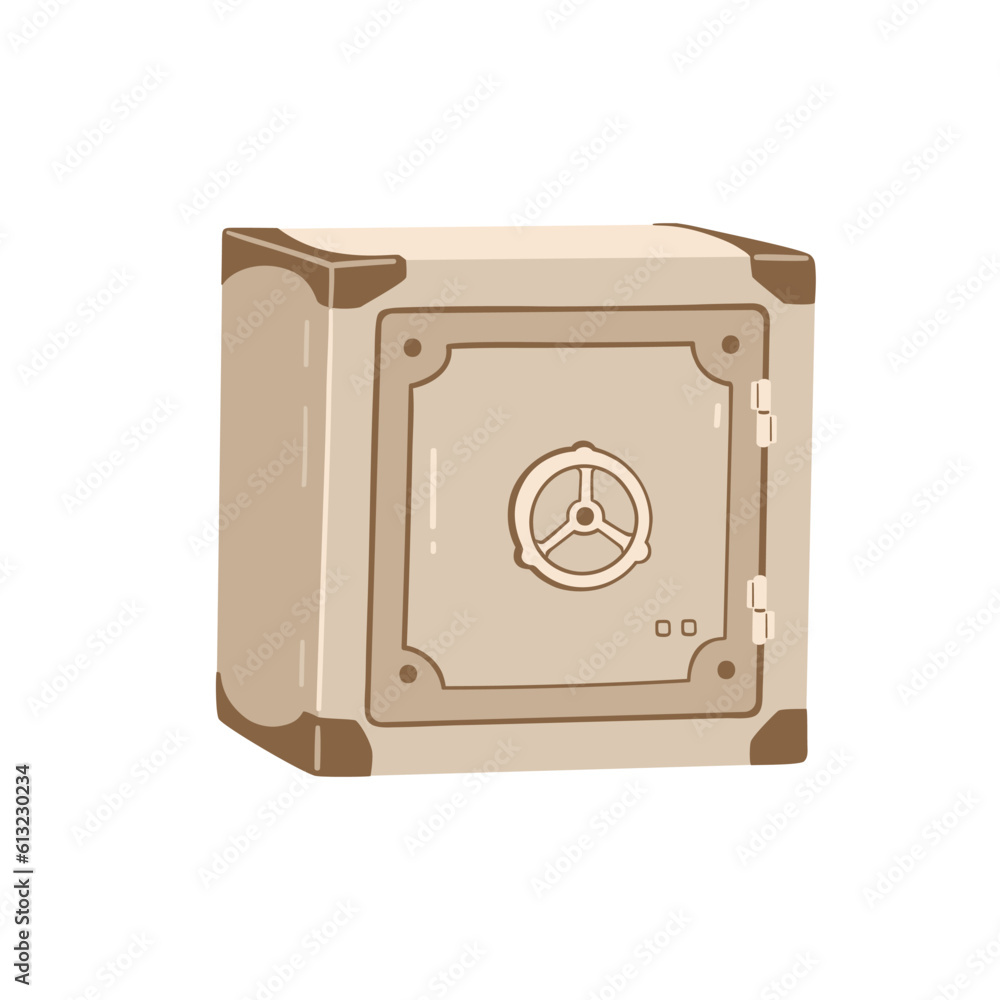 Strongbox for money protection isolate on white background. Vector graphics. Strongbox for money protection isolate on white background. Vector graphics.