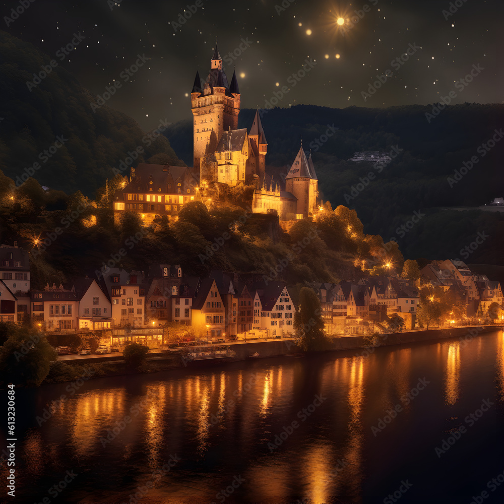 Cochem_Castle_on_moonlight 