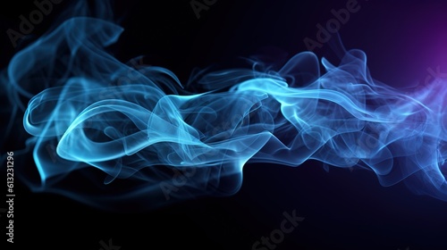 blue smoke wave background isolated