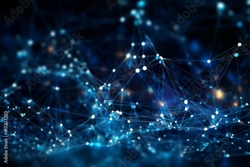 Abstract Image of Digital Communication Network: Symbolizing Importance of Connectivity and Digital Transformation in Modern Business generative AI