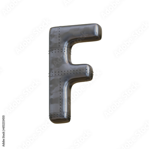 Steampunk Steel 3D Alphabet or PNG Letters