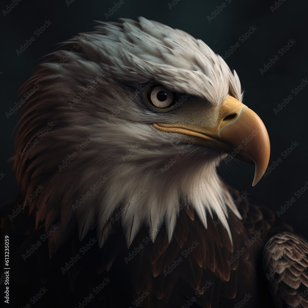 Fototapeta premium Bald Eagle. Generative AI.