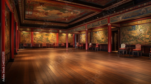 Luxurious ancient Chinese Dance Hall This is a large s_007, Generative AI, Generative, AI