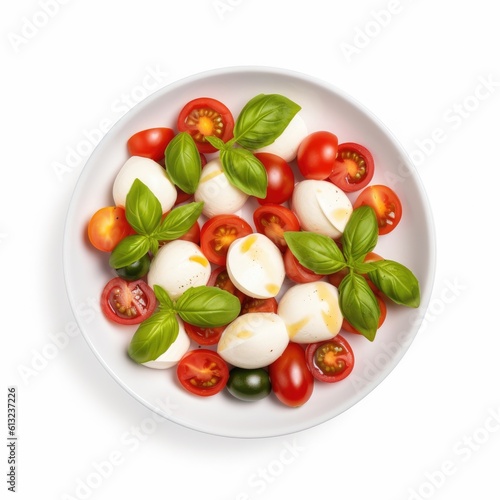 Caprese Salad isolated on white background. Generative AI