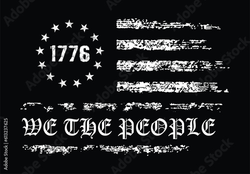 We the People 1776 USA Flag T Shirt Design