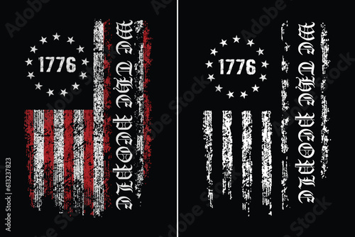 We the People 1776 American Flag Design