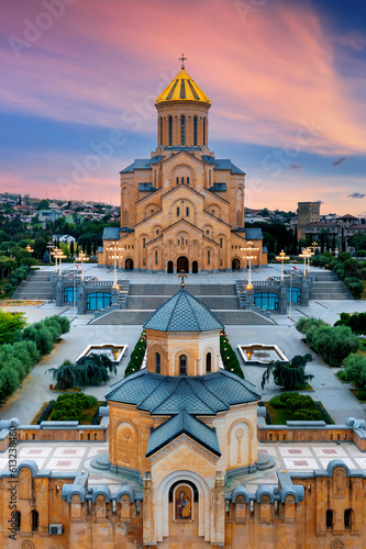 Holy Trinity Cathedral of Tbilisi in Georgia. photo