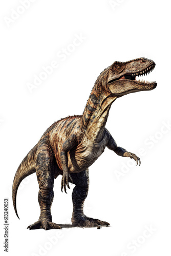 large dinosaur on white background. generated with AI © JoseLuis
