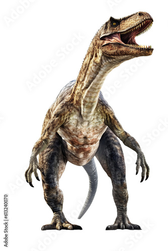 large dinosaur on white background. generated with AI