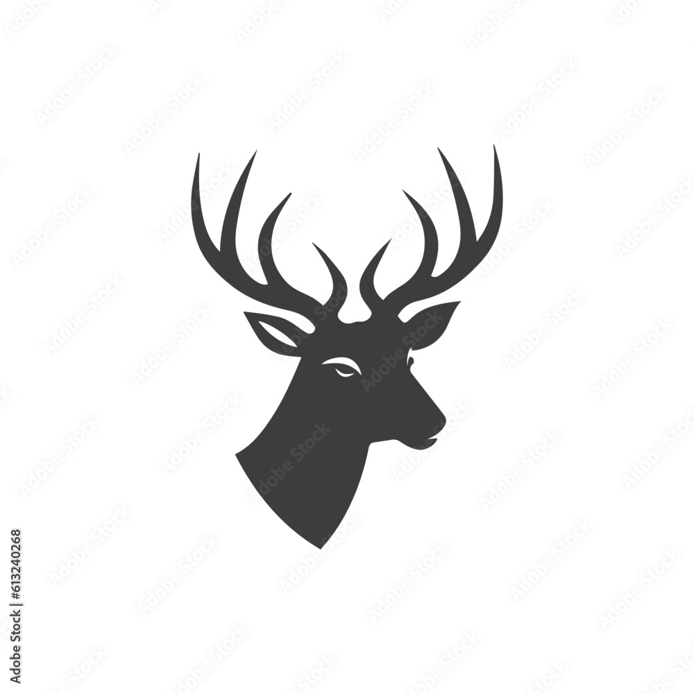 Deer head, vector, logo design Deer head, vector, logo design