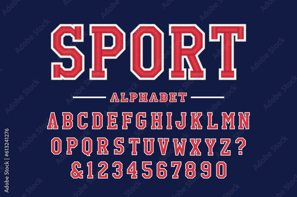 Classic College Font Vintage Sport Font In American Style For