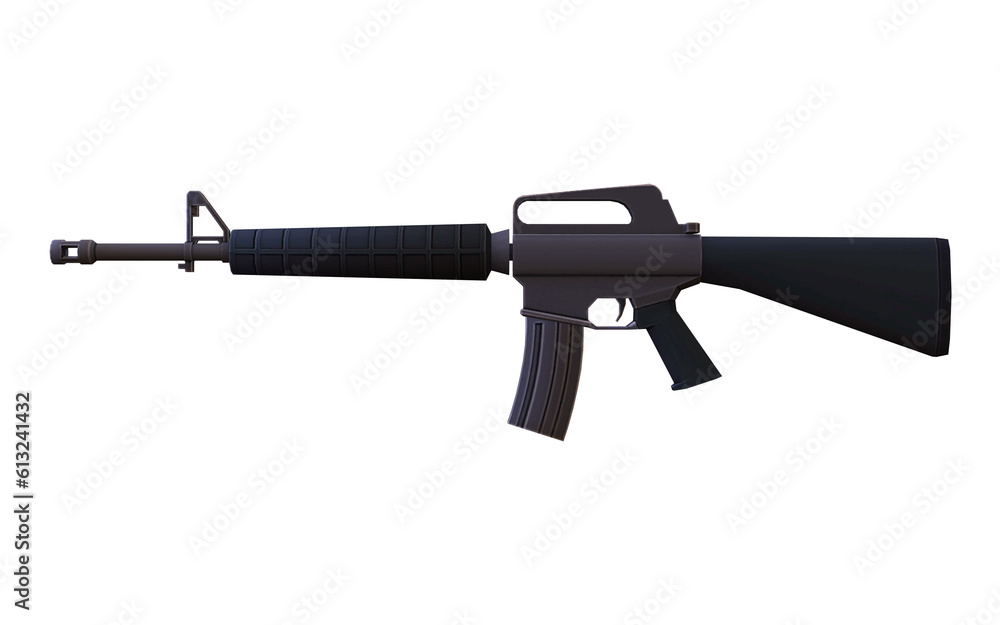 M16 rifle gun isolated on white background M16 rifle gun isolated on white background