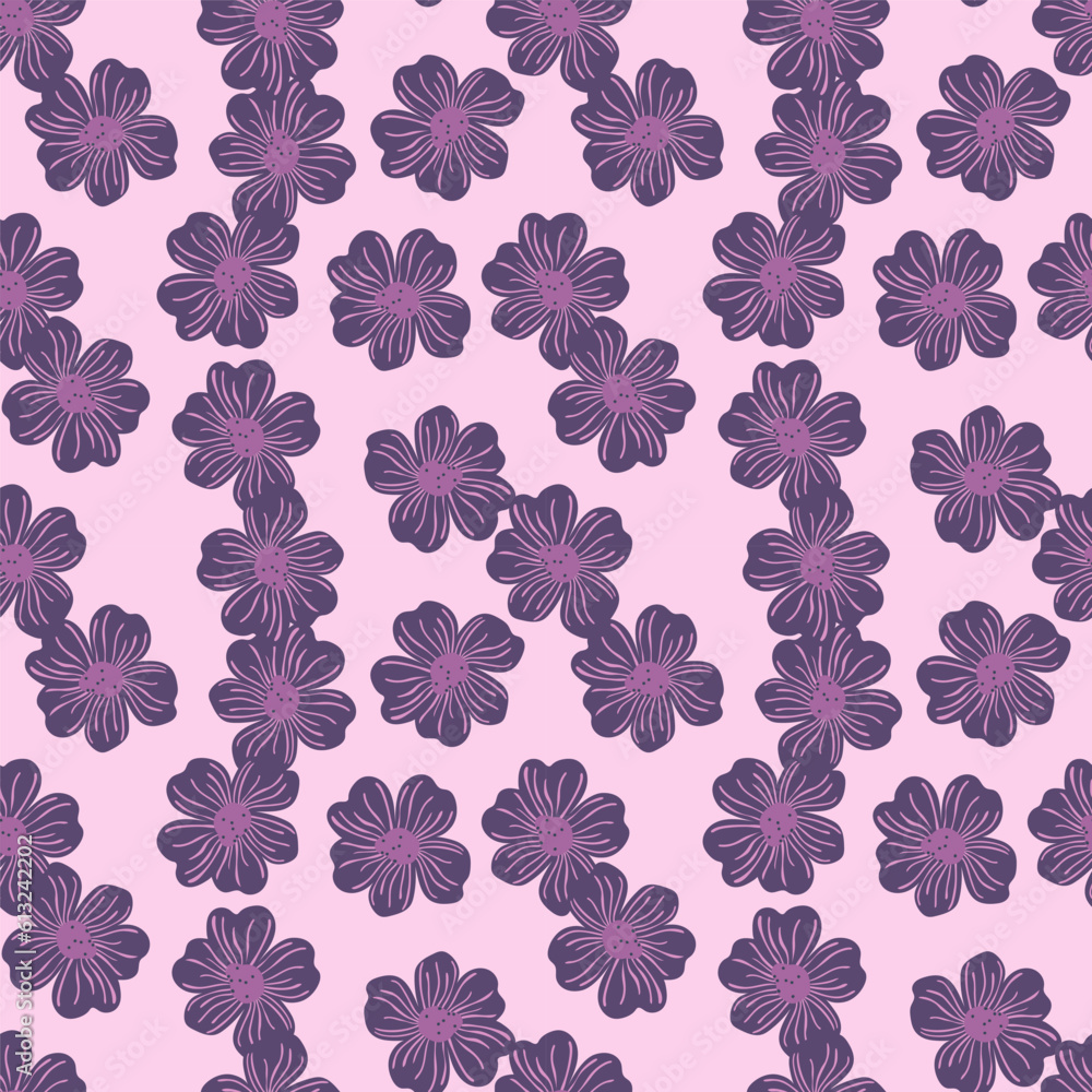 Big bud chamomile flower seamless pattern in simple style. Cute stylized flowers background. Big bud chamomile flower seamless pattern in simple style. Cute stylized flowers background.