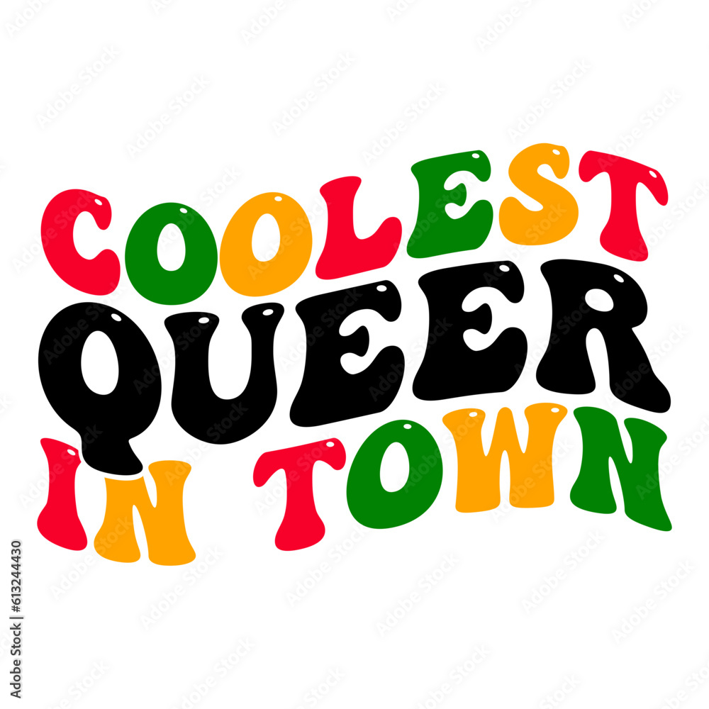 Coolest Queer In Town Retro Svg