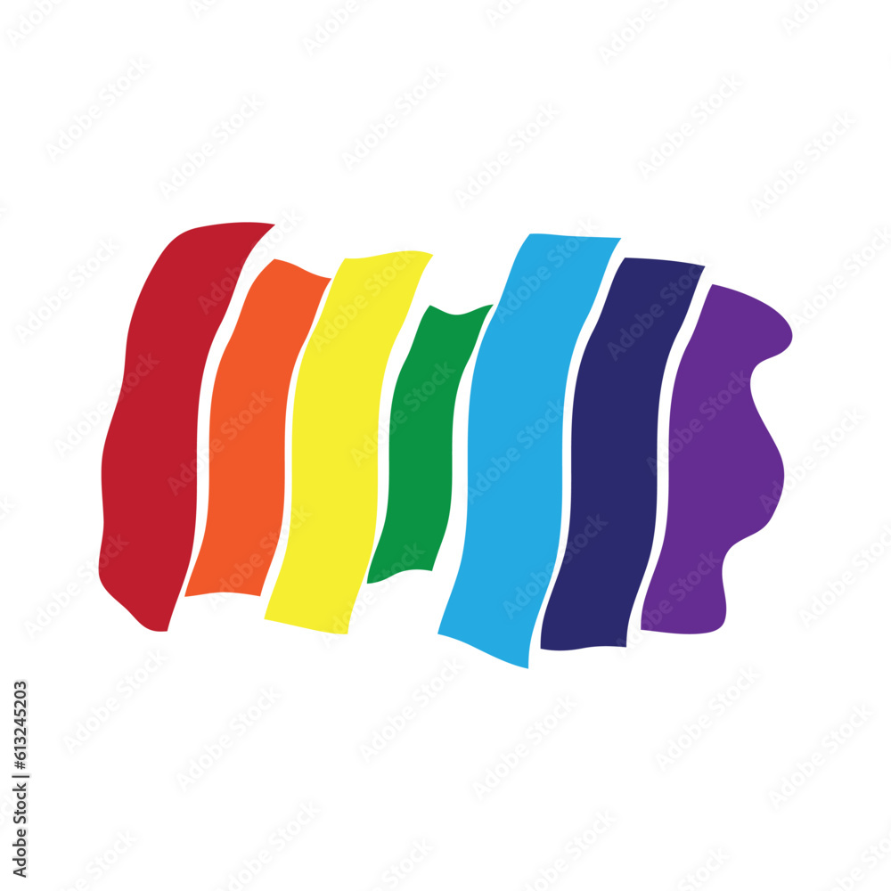 Rainbow color logo icon vector template