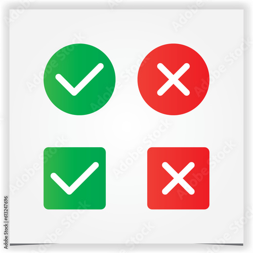Vector true and false icon set premium template vector eps 10