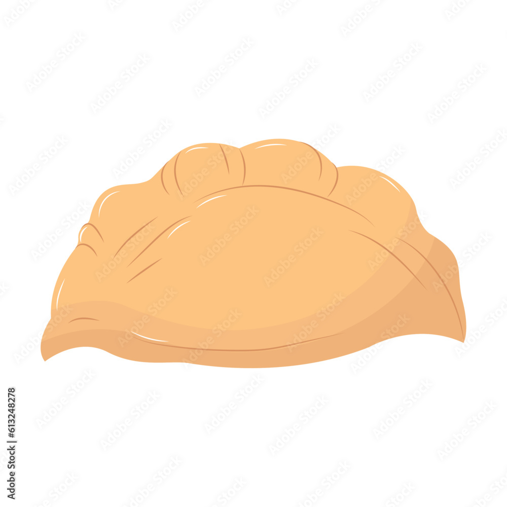 Jiaozi Chinese dumpling flat vector isolated on white background. Jiaozi Chinese dumpling flat vector isolated on white background.