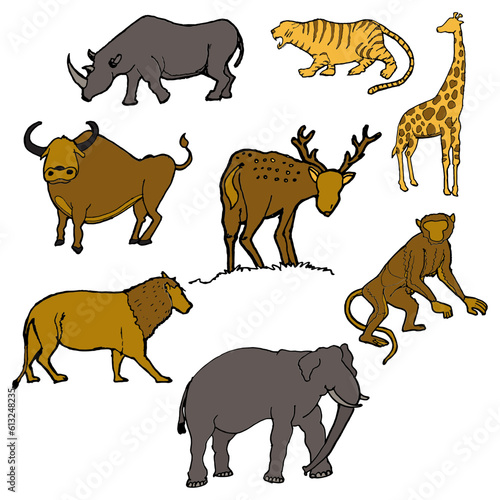 Set of Wild Animals