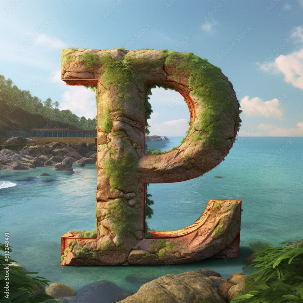 Fototapeta premium logo letter P