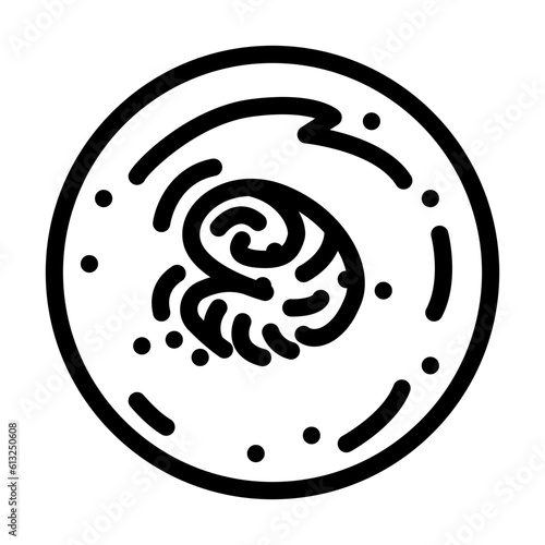 mars polar ice caps planet line icon vector. mars polar ice caps planet sign. isolated contour symbol black illustration