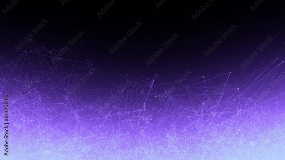 Purple Violet gradient wallpaper vj loop background. Fantasy abstract technology, engineering and science backdrop with particles and plexus connected lines. Wireframe 3D animation and copy space Purple Violet gradient wallpaper vj loop background. Fantasy abstract technology, engineering and science backdrop with particles and plexus connected lines. Wireframe 3D animation and copy space