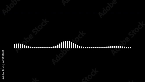 White colored modern audio vu meter spectrum waveform. looping 4k