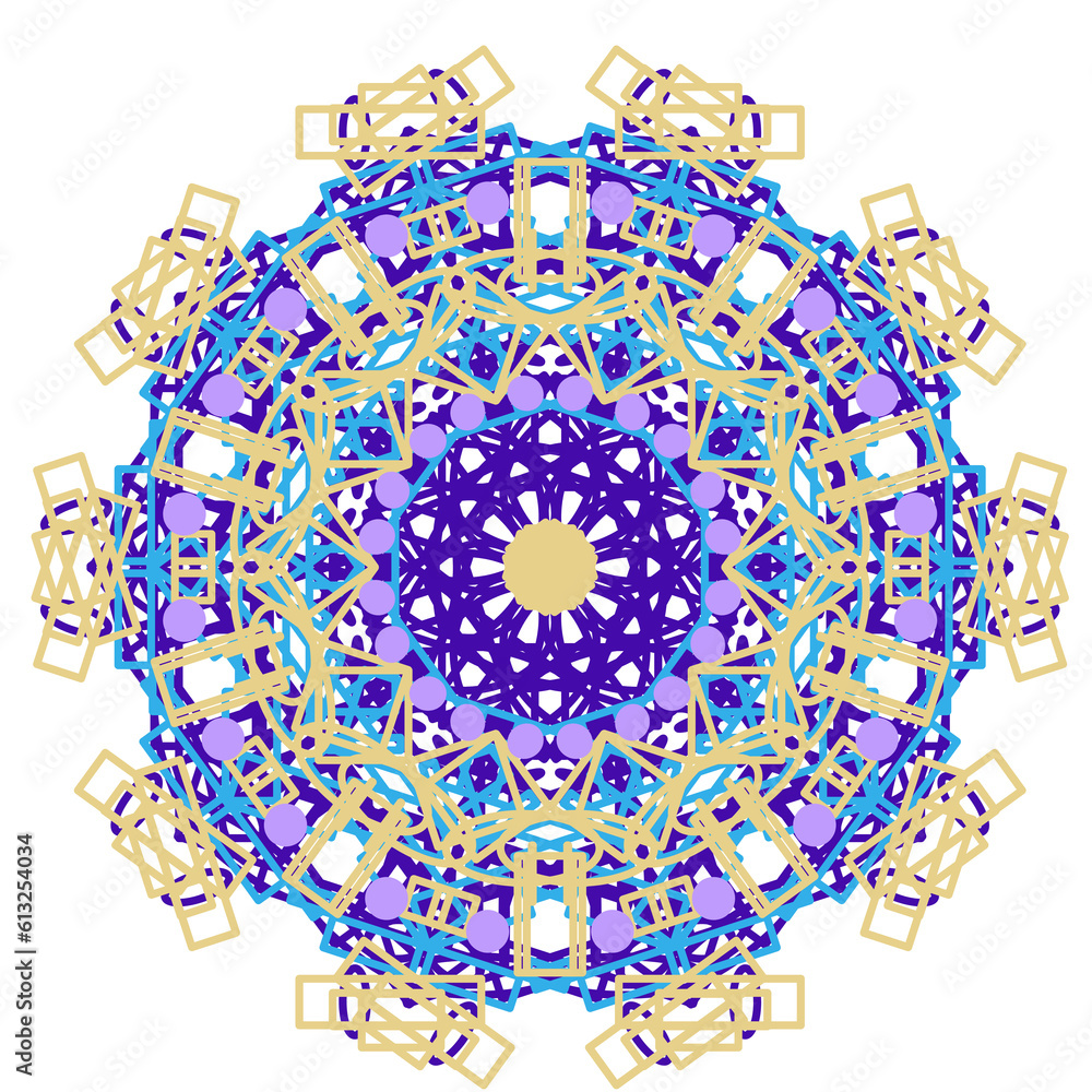 Islamic ornament circle shape illustration
