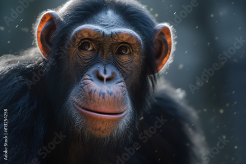 Closeup portrait of an ape