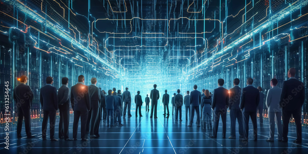 Digital graphics Futuristic 3D Concept, Big Data Center , Chief ...