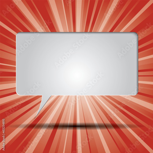 Red Burst With Speech Bubble.