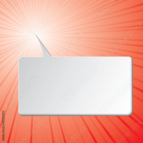 Red Burst With Speech Bubble.