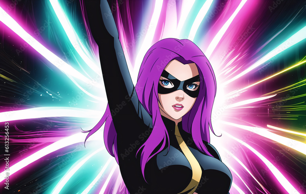 Female superhero. Portrait of woman n fantastic costume. Generative AI. Female superhero. Portrait of woman n fantastic costume. Generative AI.