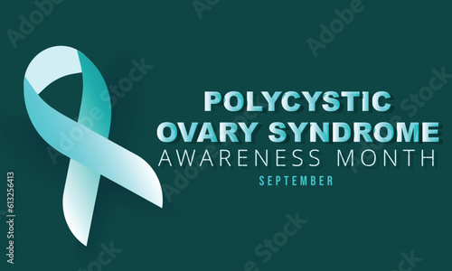 polycystic ovary syndrome awareness month. background, banner, card, poster, template. Vector illustration.