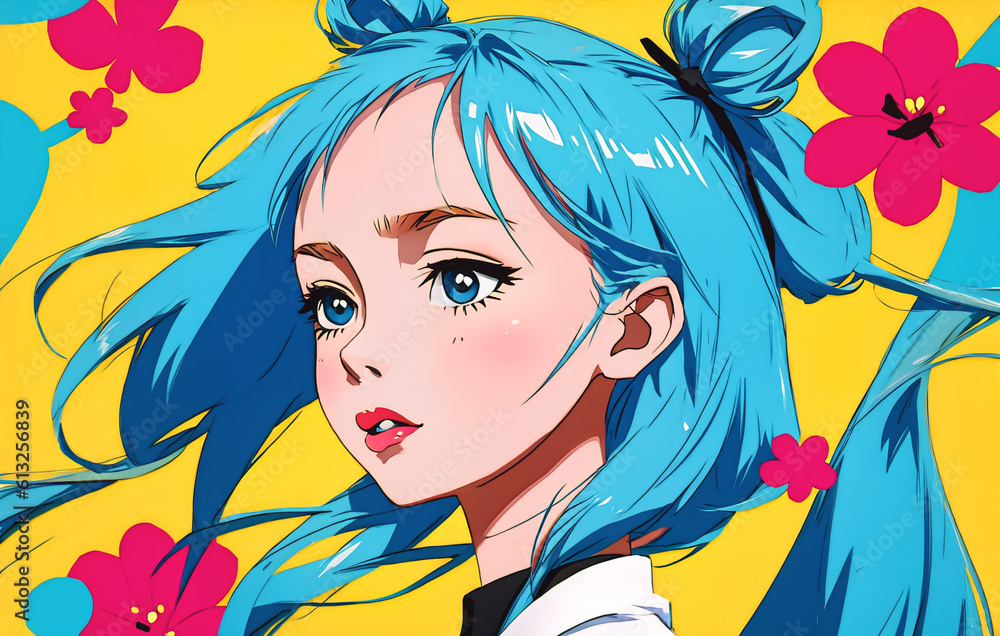 Fashion woman portrait in pop art comic style. Generative AI. Fashion woman portrait in pop art comic style. Generative AI.