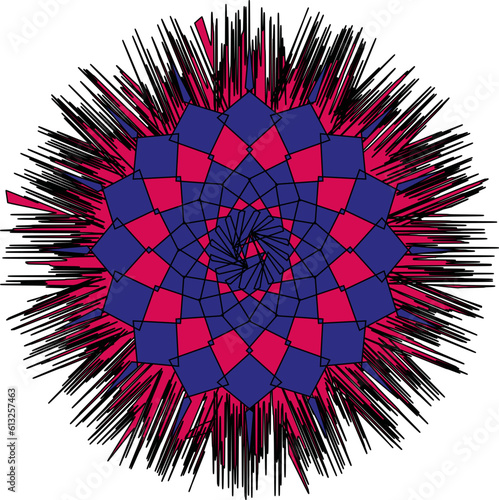 red and black circle