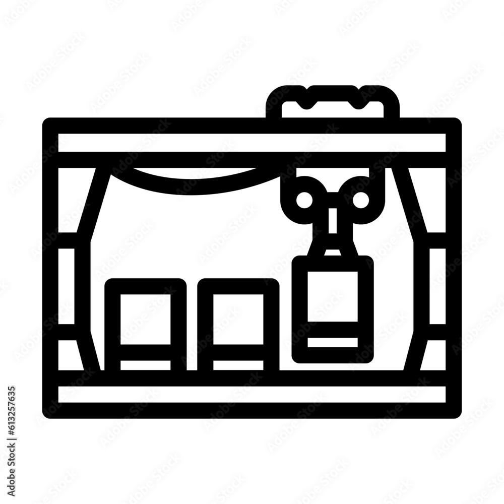 nuclear waste storage energy line icon vector. nuclear waste storage energy sign. isolated contour symbol black illustration nuclear waste storage energy line icon vector. nuclear waste storage energy sign. isolated contour symbol black illustration