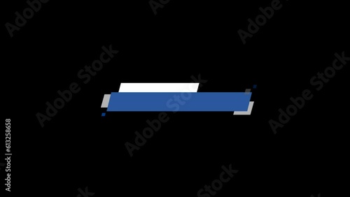 blue and white concise name bar animation,alpha channel