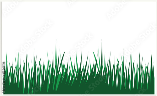 Green Grass Borders Vector Illustration
