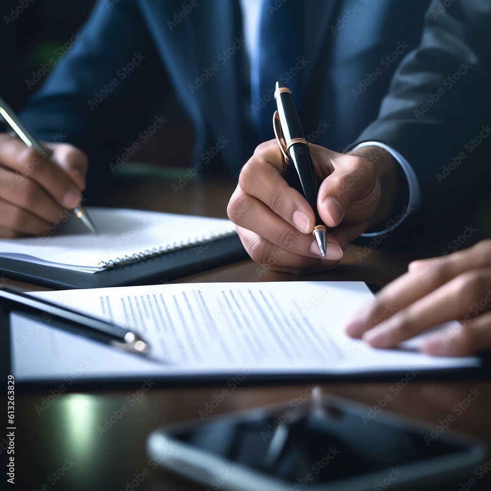 person signing a document person signing a document