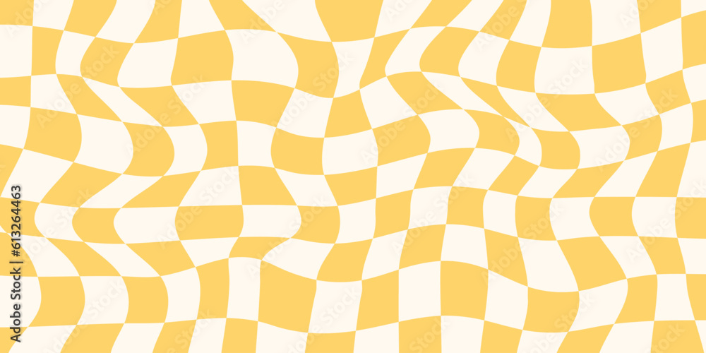 70s background in retro hippie style. Wave pattern, checkerboard, net. Texture vector illustration. Distorted in a psychedelic and Y2k aesthetic style 70s background in retro hippie style. Wave pattern, checkerboard, net. Texture vector illustration. Distorted in a psychedelic and Y2k aesthetic style