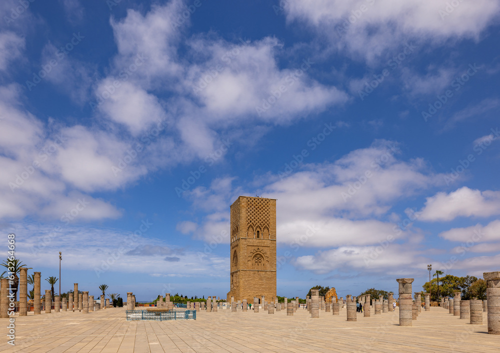 The Hassan Tower is the unfinished minaret of the equally unfinished Great Mosque in the Moroccan capital Rabat.