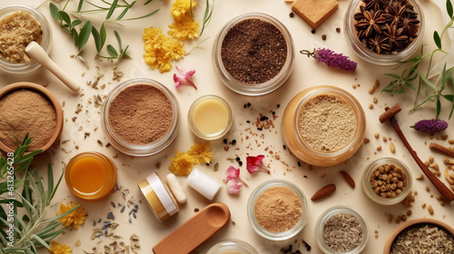 Wallpaper Mural Organic cosmetic made from natural ingredients Generative AI Torontodigital.ca