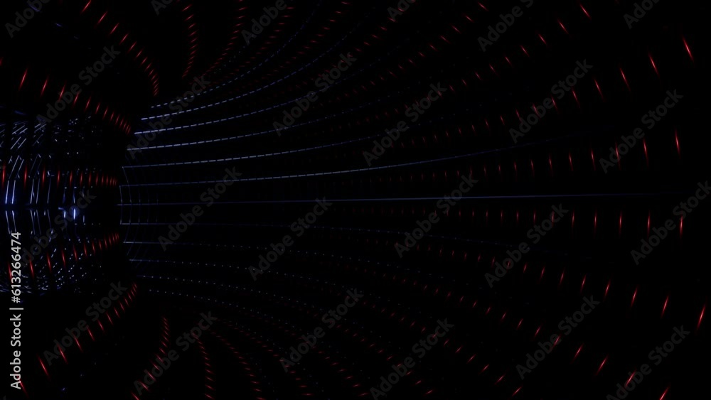 Endless Color Tunnel like a Spider Web with Sparkling Lights 3d render ...