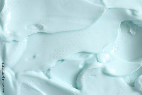 Blue skin care cosmetic beauty cream texture background in close up