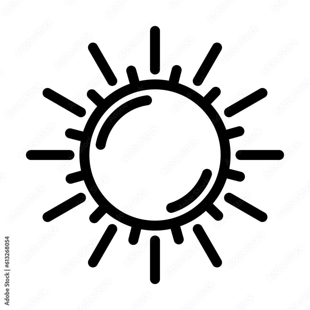 sun warm summer sunlight line icon vector. sun warm summer sunlight sign. isolated contour symbol black illustration sun warm summer sunlight line icon vector. sun warm summer sunlight sign. isolated contour symbol black illustration