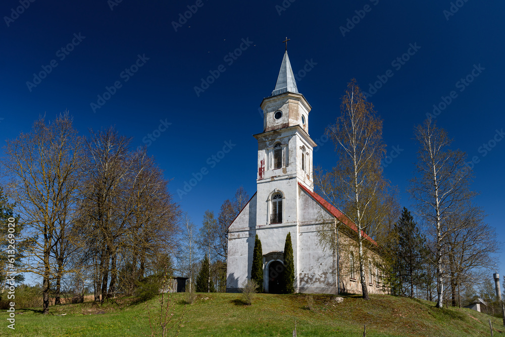 Lutheran church in Remte, Latvia. Lutheran church in Remte, Latvia.