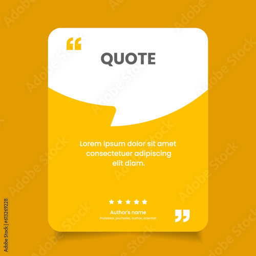 3D bubble testimonial banner, quote, infographic. Social media post template designs for quotes. Empty speech bubbles, quote bubbles and text box. Vector Illustration EPS10.